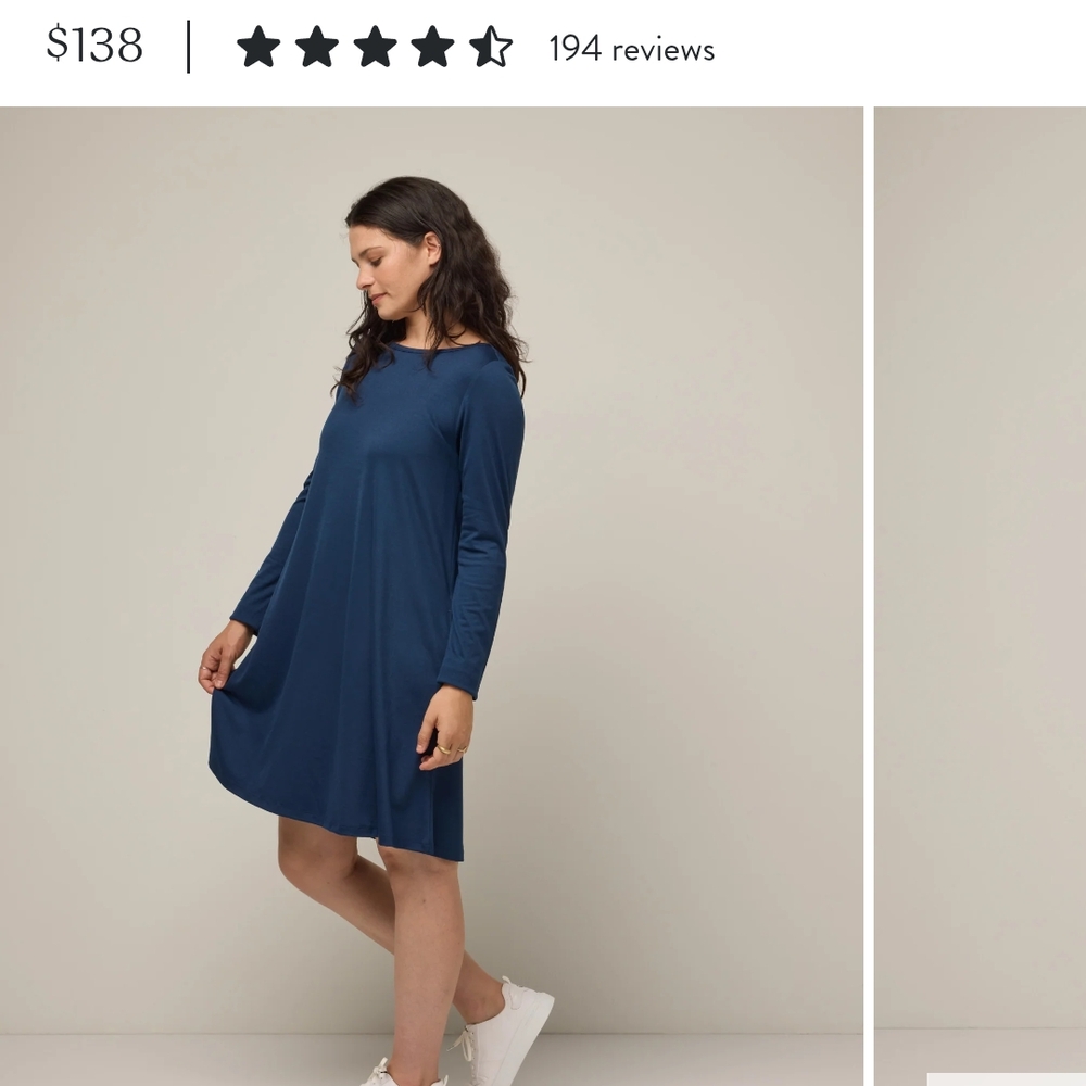 Elegant Blue Long-Sleeve Dress